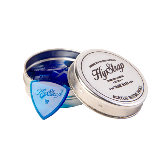 V2 Premium Acrylic Guitar Picks - 12 Pack with Tin Case
