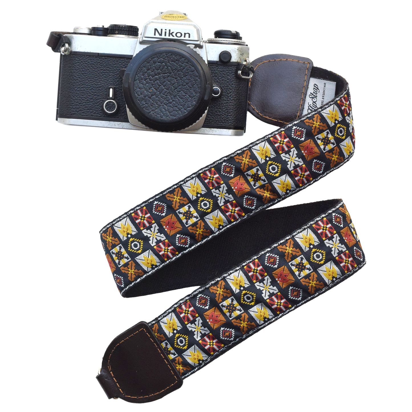 Woodstock Brown Vintage Inspired Camera Strap