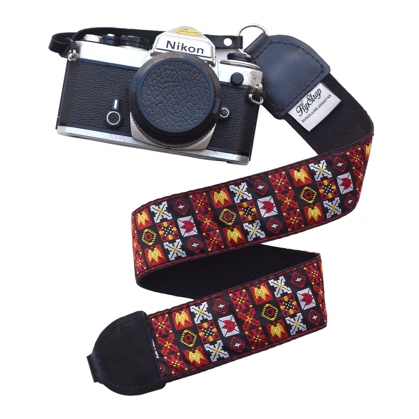 Woodstock Red Vintage Inspired Camera Strap