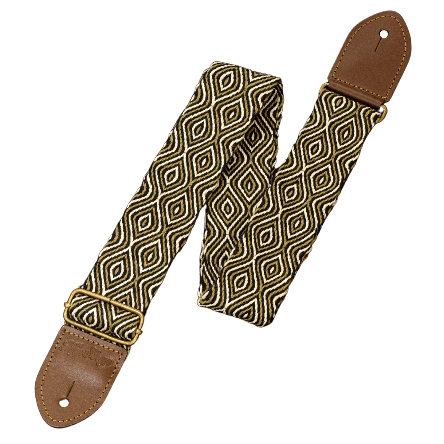 Tenochtitlán Gold Handwoven Vintage Inspired Guitar Strap