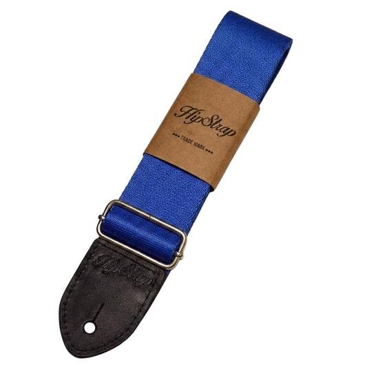 Minimal Electric blue Guitar Strap