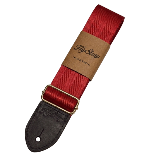 Minimal Red Guitar Strap