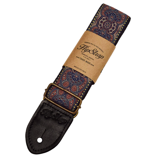 Kashmir Midnight Vintage Inspired Guitar Strap