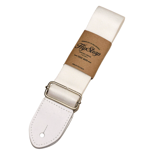 Minimal White Guitar Strap