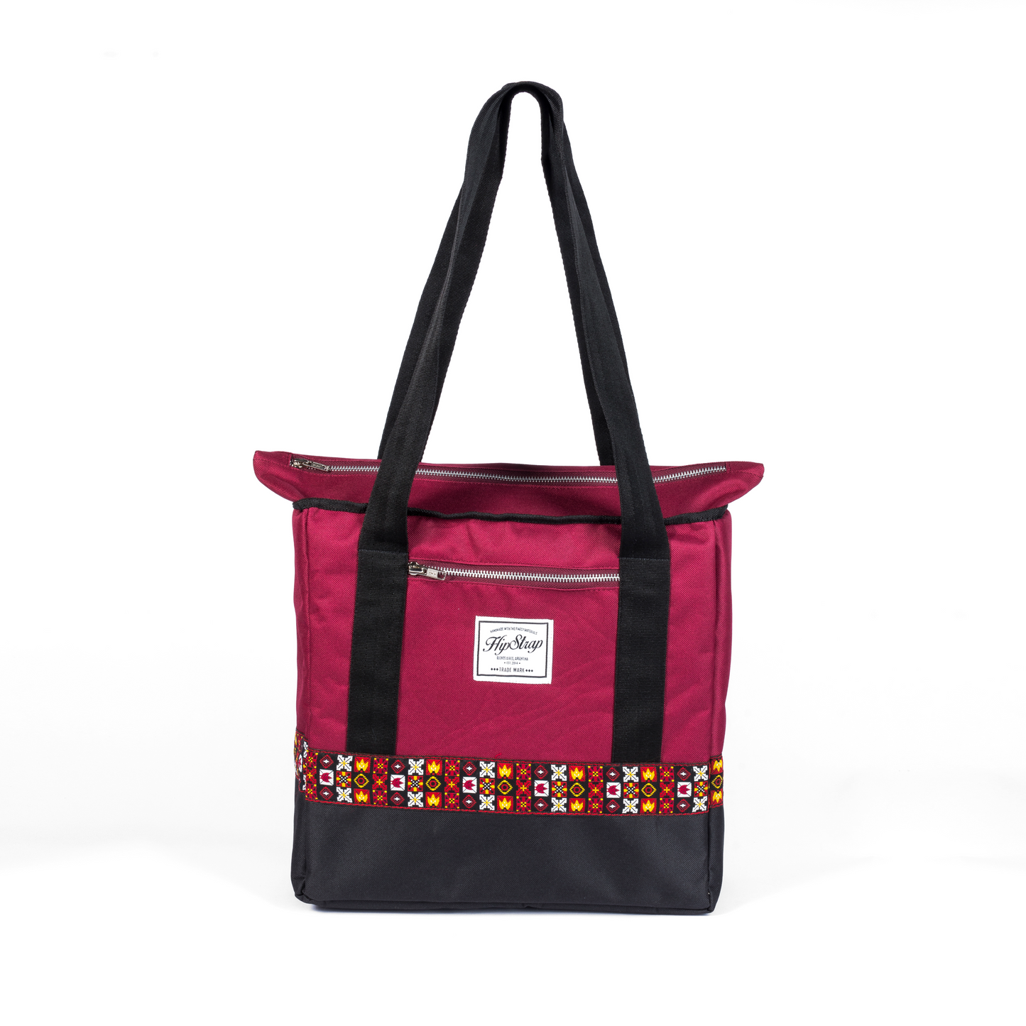 Vinyl Record Tote Bag - Woodstock Red Burgundy