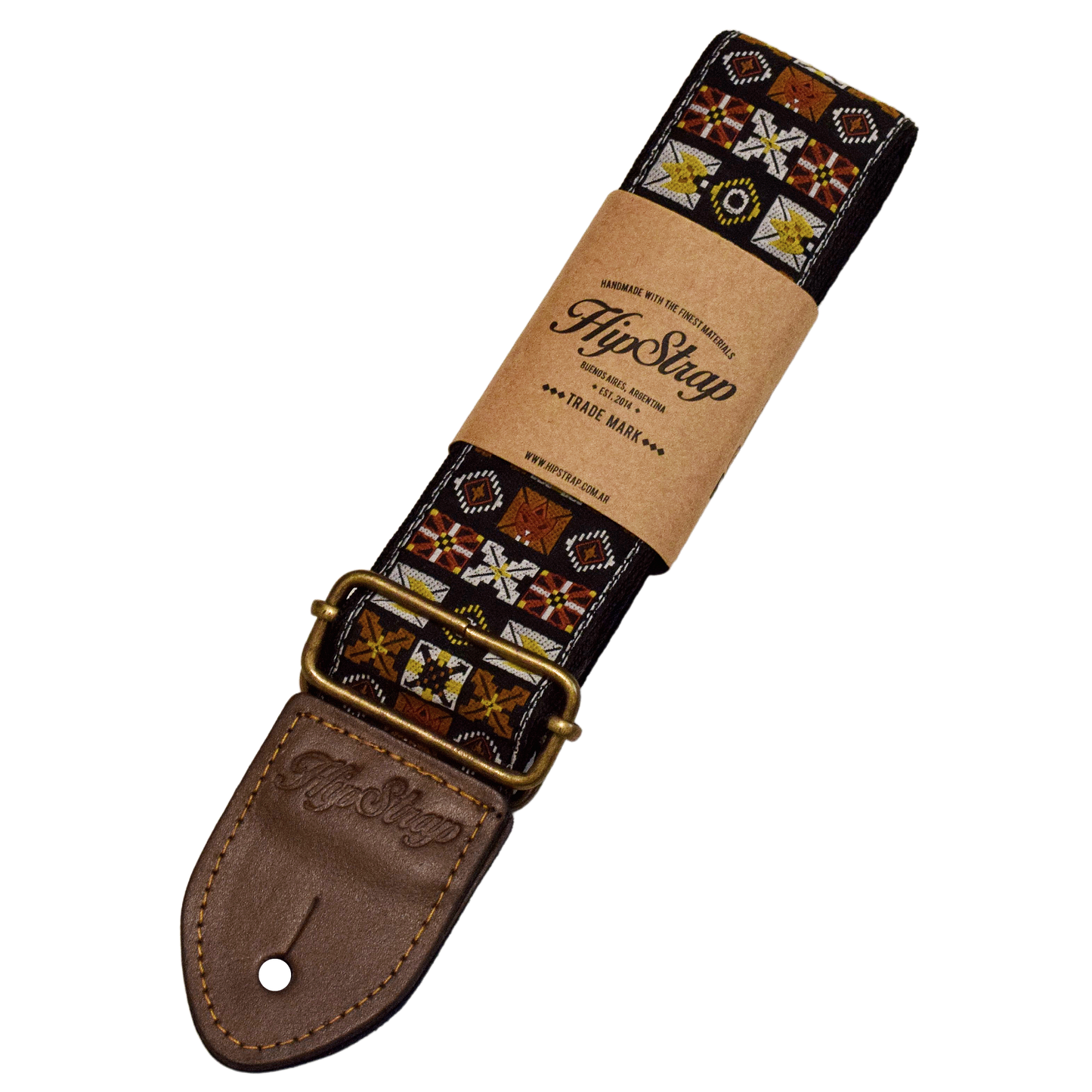 Woodstock Brown Vintage Inspired Guitar Strap