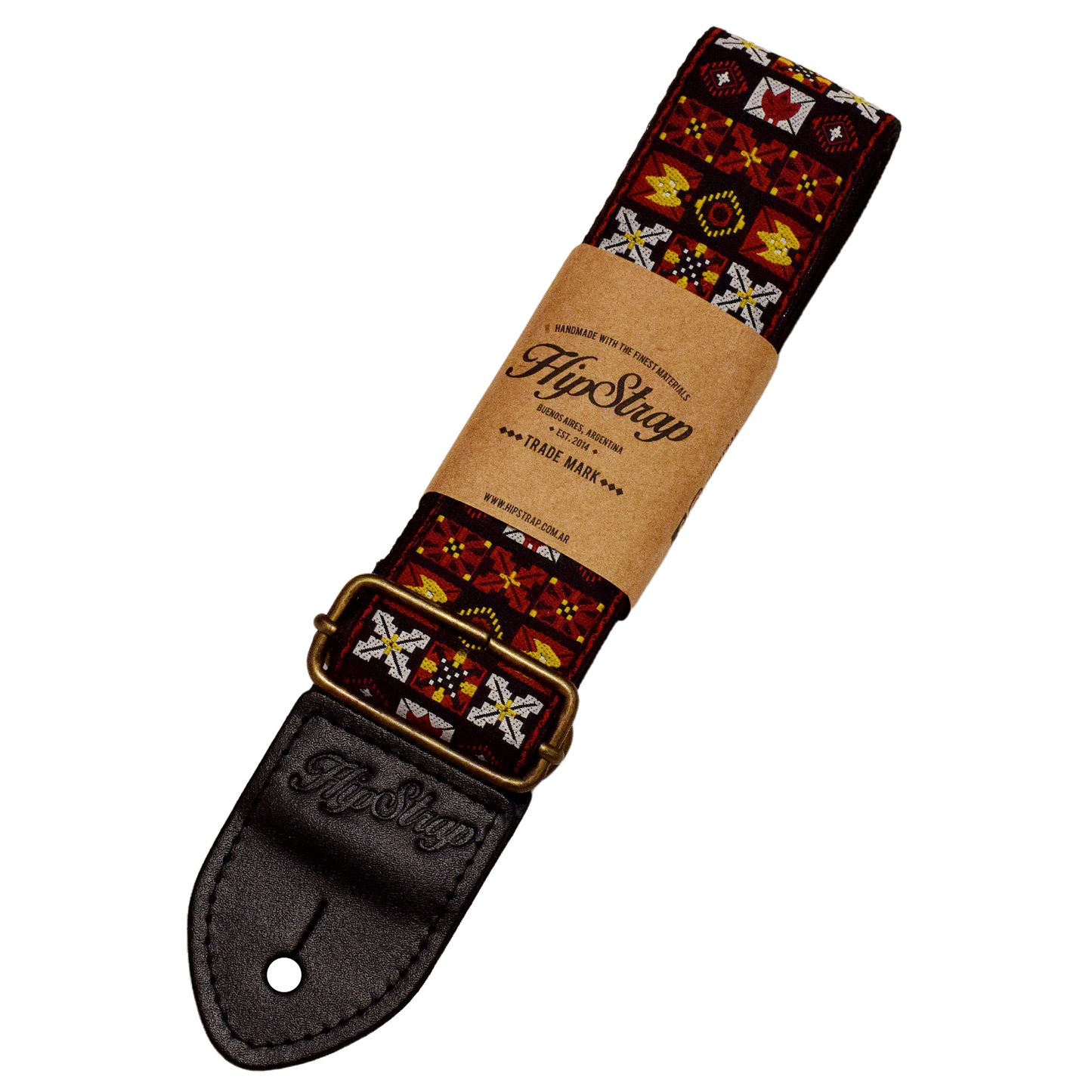 Woodstock Red Vintage Inspired Guitar Strap